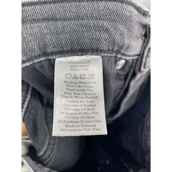 NWOT Everlane High Rise Skinny Jeans in Black 26 - Picture 5 of 6